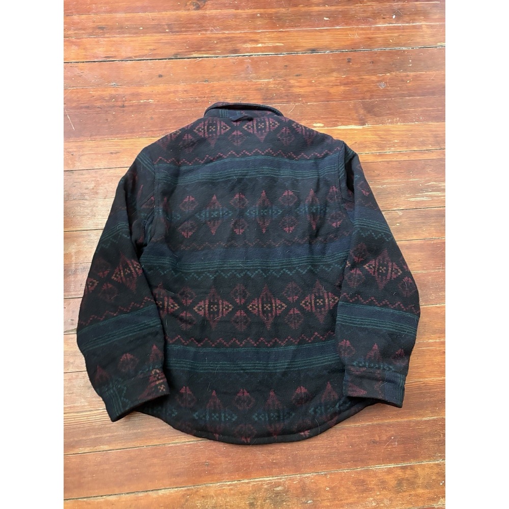 Vtg Aztec Jacket Mens Large Wool Shacket Jachs New York Coat Shirt Lined - Picture 5 of 7